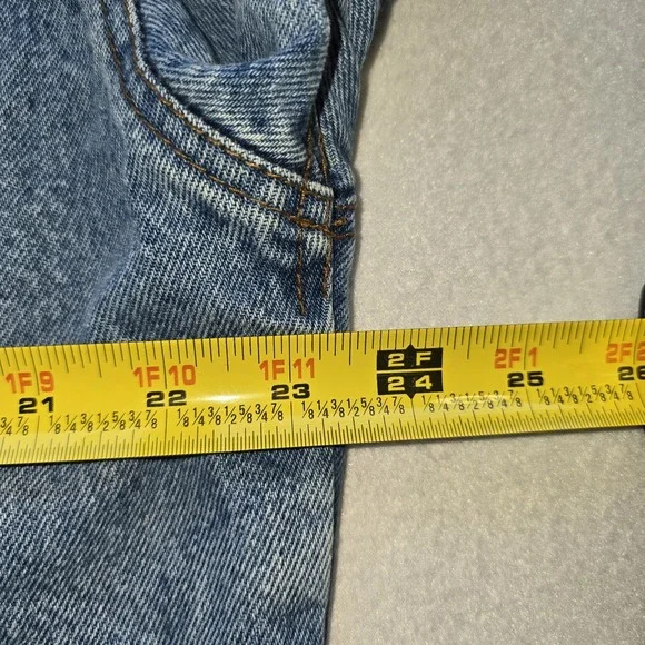 Vintage Wrangler HERO Denim Trucker Jacket M Blue Y2K Distressed 90s Streetwear - Picture 16 of 16